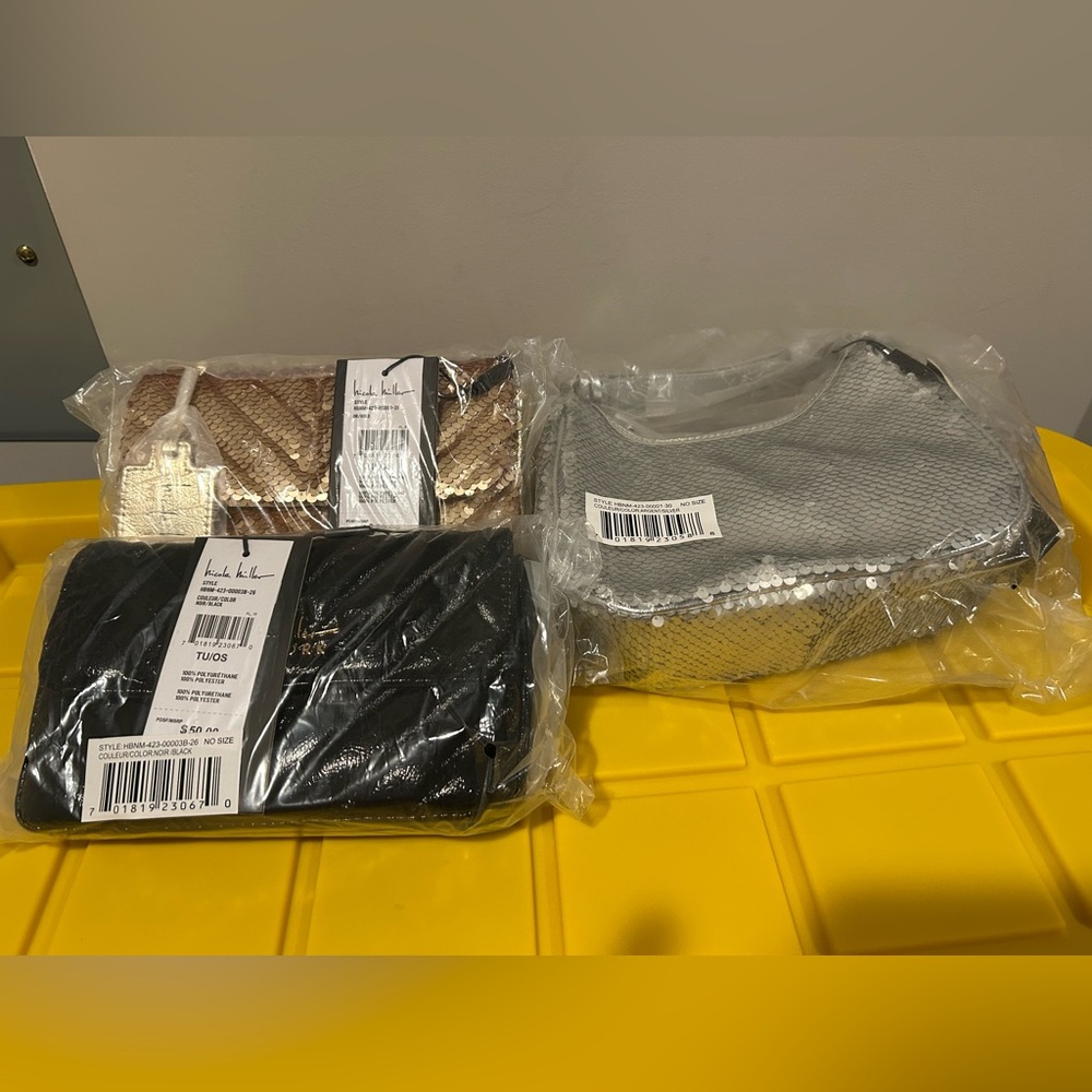 Clutch Set - Gold, Silver, Black